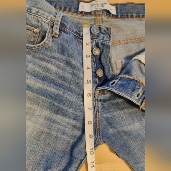 Abercrombie & Fitch distressed button fly jeans size 4/27 - Picture 7 of 14
